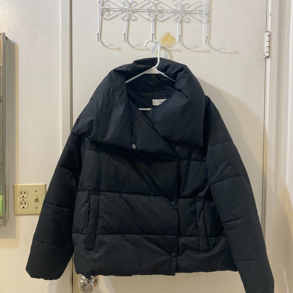MANGO puffy jacket M black